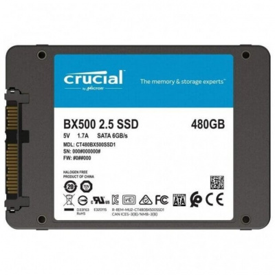 Твердотельный накопитель SSD Crucial 480GB BX500 SATA III 2,5"